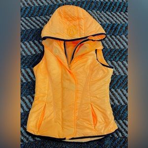 Lululemon Athletica Orange Hooded Vest